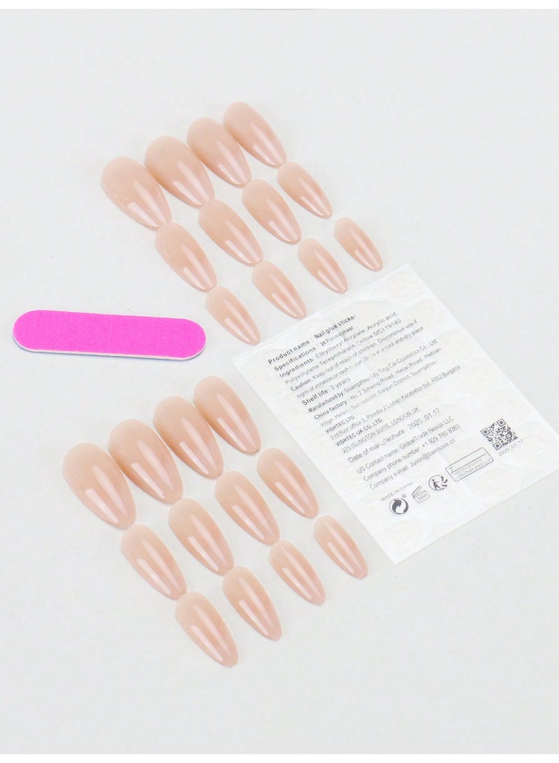 أظافر تركيب نود لامعة بتدرج أومبري شكل لوزي مدبب - Image 2